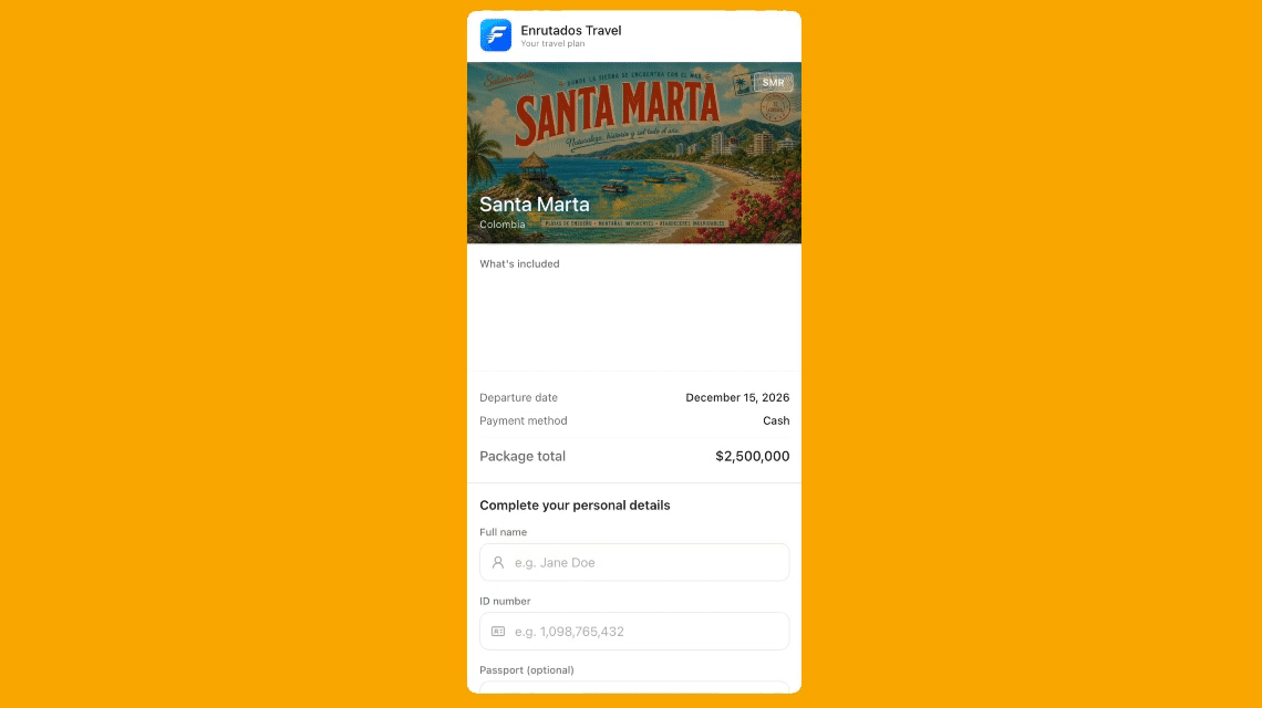 Client data form